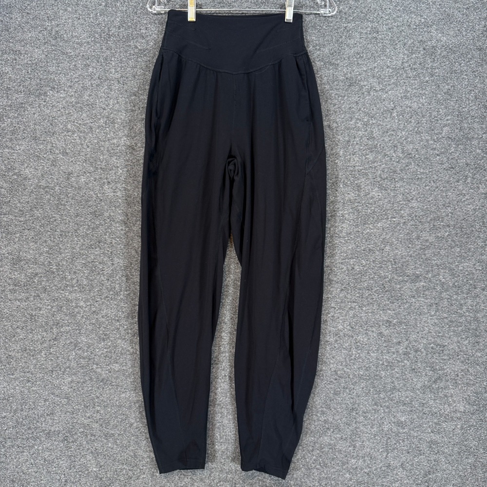 Free People Movement Joggers Women Small Black High Rise Yoga Harem Pants